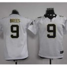 Youth New Orleans Saints #9 Drew Brees Stitched Football jersey white