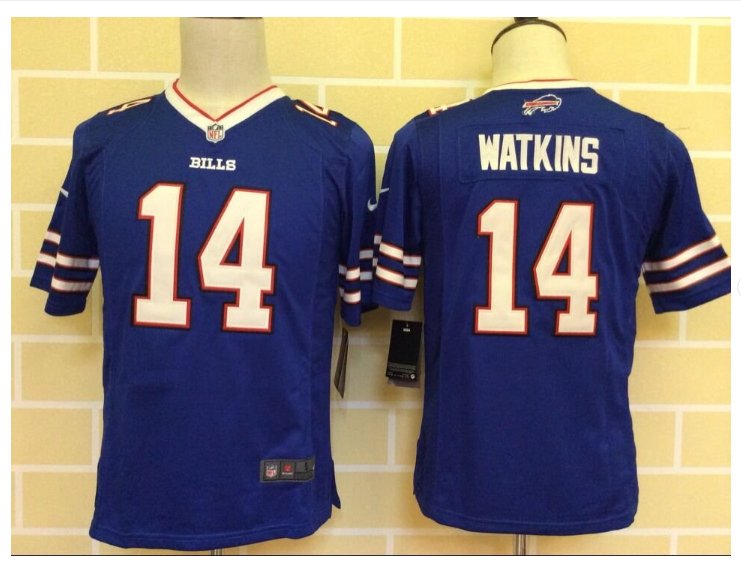 Youth bills #14 Sammy Watkins game jersey blue