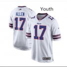 Youth kid Bills #17 josh allen football jersey game jersey white