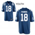 Youth Colts #18 Peyton Manning Football jersey blue