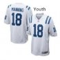 Youth Colts #18 Peyton Manning Football jersey white