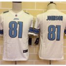 Youth Detroit Lions #81 Calvin Johnson Football jersey white