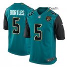 Youth kid Jacksonville Jaguars #5 Blake Bortles jersey green