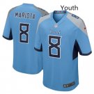Youth kid Tennessee Titans #8 Marcus Mariota football Jersey blue