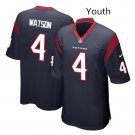Youth kids Texans #4 Deshaun Watson Football jersey navy blue