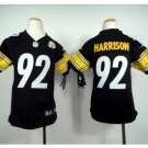 Youth kid Steelers #92 James Harrison Football jersey black