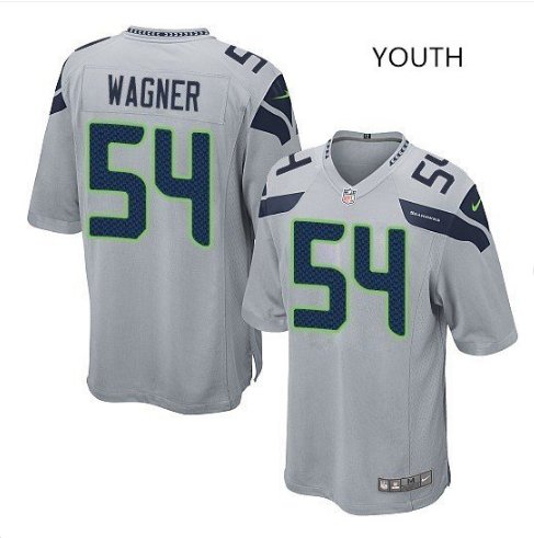Youth Seattle Seahawks #54 Bobby Wagner stitched jersey gray