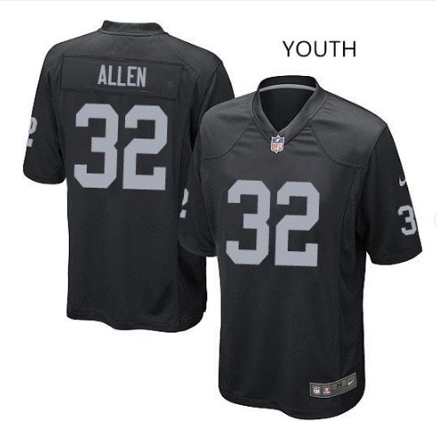 Youth Raiders #32 Marcus ALLEN Stitched Football jersey BLACK