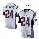 Youth boys Patriots 24 Stephon Gilmore jersey white