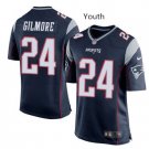 Youth boys Patriots 24 Stephon Gilmore jersey navy blue