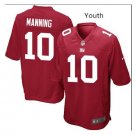 Youth boys New York Giants #10 Eli Manning Jersey red