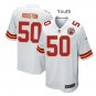 Youth KC chiefs #50 Justin Houston game jersey white