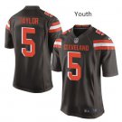 Youth Cleveland Browns #5 Tyrod Taylor football jersey brown