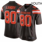 Youth kid Cleveland Browns #80 Jarvis Landry game jersey
