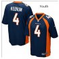 Youth kid Denver Broncos #4 Case Keenum Football jersey navy blue