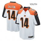 Youth kid Cincinnati Bengals #14 Andy Dalton Football jersey white