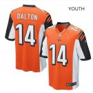 Youth kid Cincinnati Bengals #14 Andy Dalton Football jersey orange