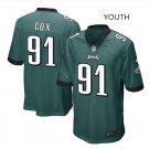 Youth Fletcher Cox Philadelphia Eagles #91 stitched football jersey