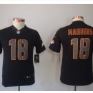 Youth Broncos #18 Peyton Manning Football jersey black