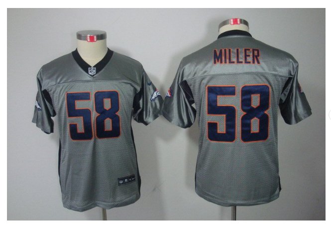 Youth Danver Broncos #58 Von Miller stitched jersey