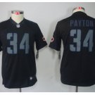 Youth kids Bears #34 Waltor Payton stitched football jersey black