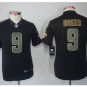 Youth Saints #9 Drew Brees black Stitched Football jersey kids