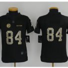 Youth kids Steelers #84 Antonio Brown Stitched jersey salute to service
