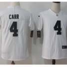 Youth kids Oakland Raiders #4 Derek Carr white Football jersey
