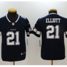 Youth Cowboys #21 Ezekiel Elliott navy Stitched Football jersey