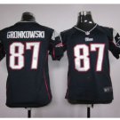 Youth kids Patriots #87 Rob Gronkowski Navy Football jersey