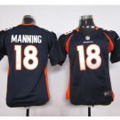 Youth Broncos #18 Peyton Manning Football jersey navy