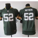 Youth Packers #52 Clay Matthews Stitched Football jersey green