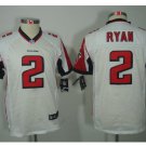 Youth kids Falcons #2 Matt Ryan stitched football jersey white