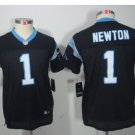 Youth kid Carolina Panthers #1 Cam Newton jersey black