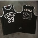 Men's Paris #23 Jordan Third 18 Noir Basketball Jersey Black Fine Embroidery