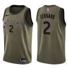Men's Toronto Raptors 2# Kawhi Leonard Basketball Jersey Olive Green