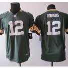 Youth kids Packers #12 Aaron Rodgers stitched Football jersey green