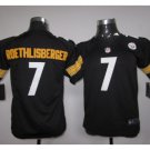 Youth Pittsburge Steelers #7 Roethlisberger jersey black