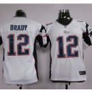 Youth kid Patriots 12 Tom Brady stitched jersey white