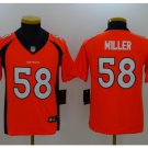 Youth Denver Broncos #58 Von Miller stitched jersey orange