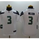 Youth Seahawks #3 Russell Wilson Stitched Football jersey white