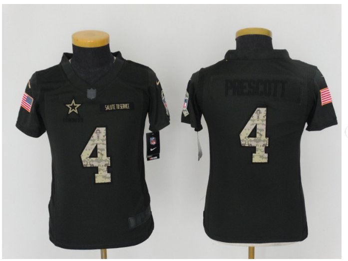 Youth Oakland Raiders #4 Derek Carr Salute to service jersey black