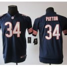 Youth kids Bears #34 Waltor Payton navy stitched football jersey