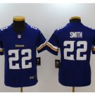 Youth kids Vikings #22 Harrison Smith stitched football jersey blue