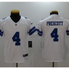 Youth kids Cowboys #4 Dak Prescott white Stitched Football jersey
