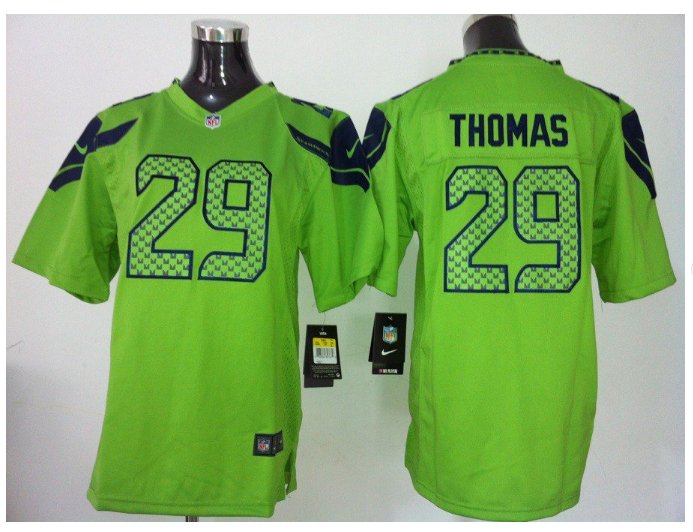 Youth Seattle Seahawks #29 Earl Thomas stitched Football jersey green