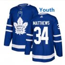 Youth Boys Toronto Maple Leafs #34 Auston Matthews Ice Hockey Jersey blue