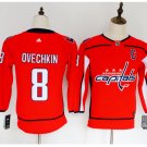 Youth Washiontal Capitals 8 Alex Ovechkin Hockey Jersey Red