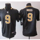 Youth New Orleans Saints #9 Drew Brees Stitched Football jersey black