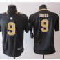 Youth New Orleans Saints #9 Drew Brees Stitched Football jersey black